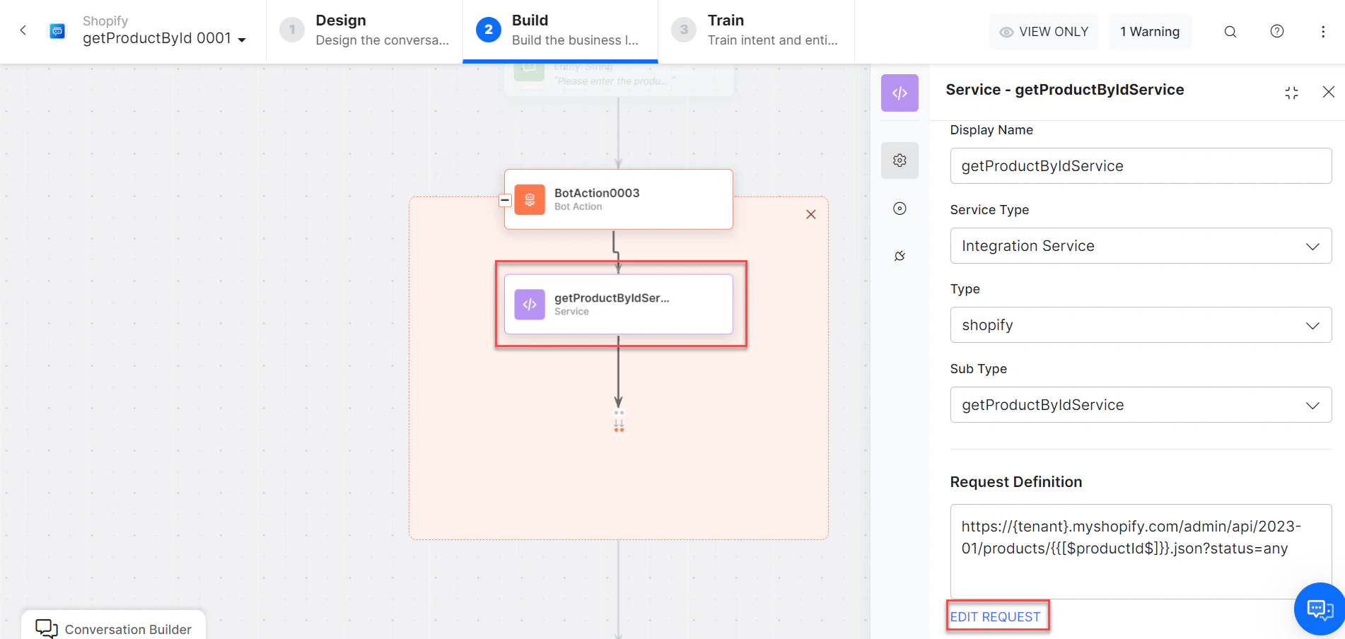 Get Product by ID - Edit Request