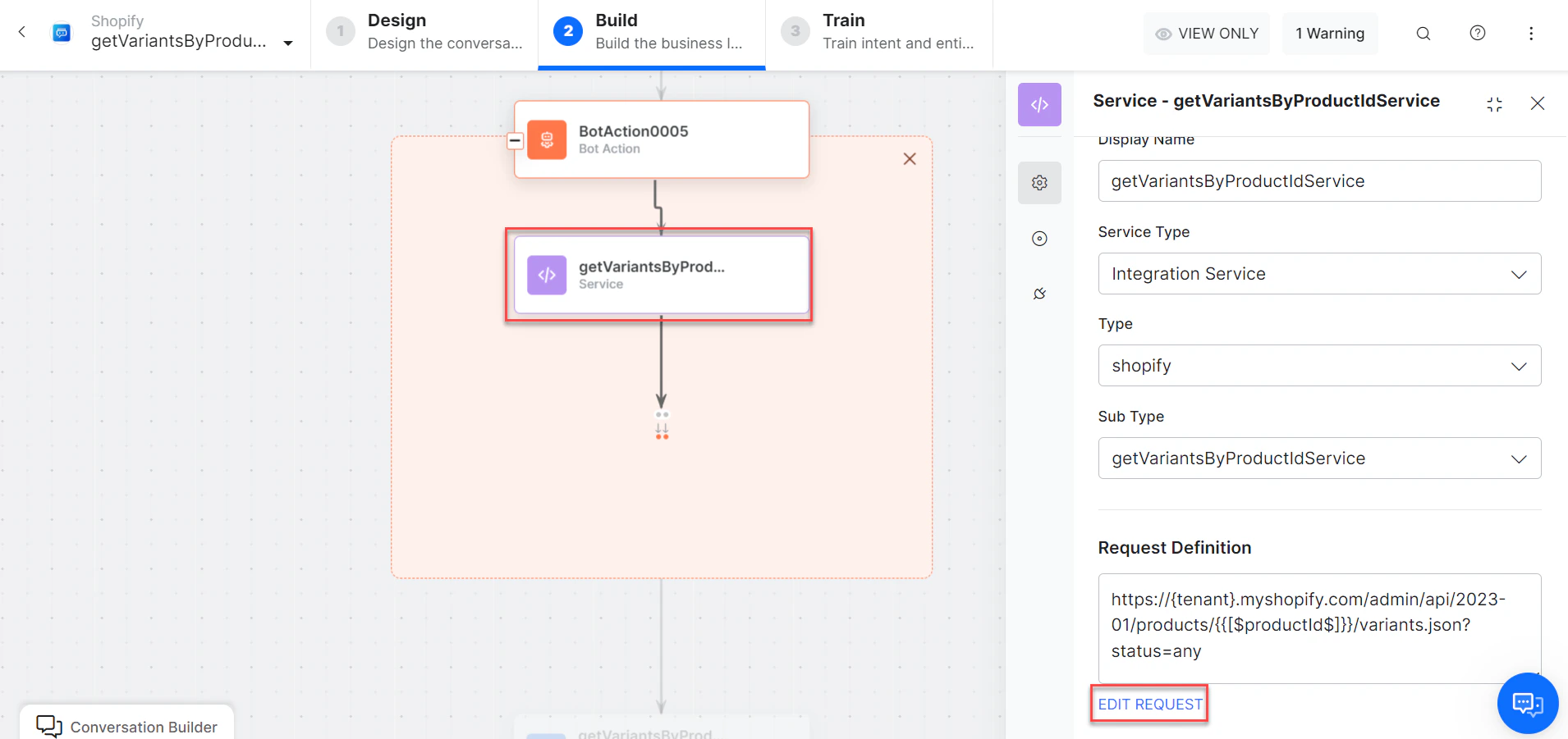 Get Variants by Product ID - Edit Request