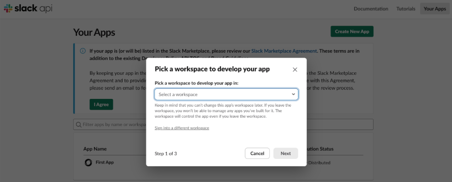 Create app from manifest