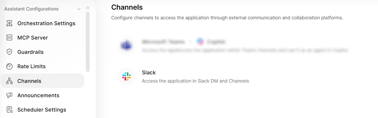 Slack channel overview