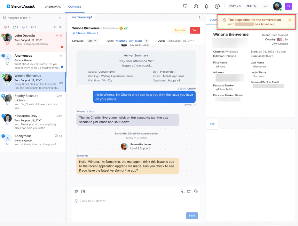 Time Expired Message