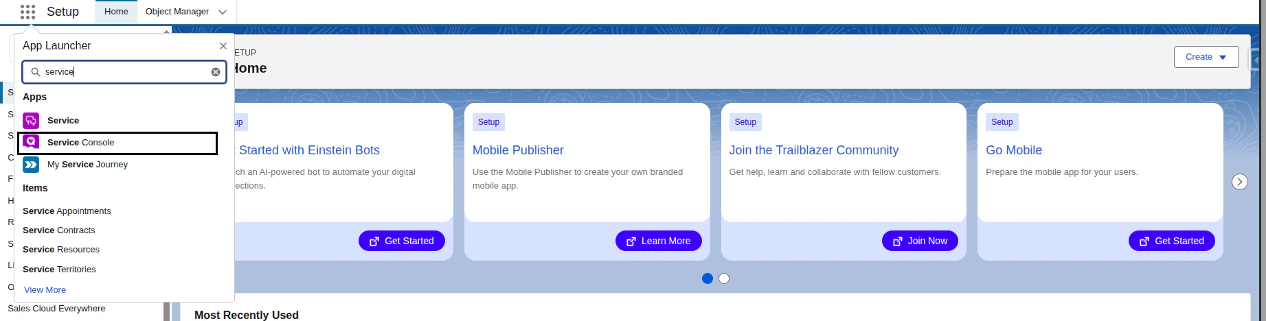 app-launcher-service-console