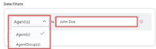 Data Filters Selected