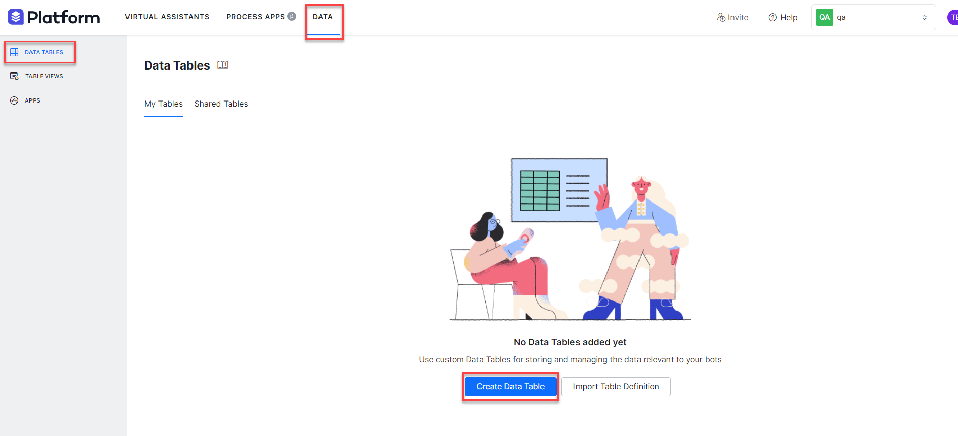 Create Data Table