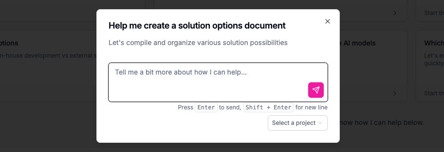 Solution options document