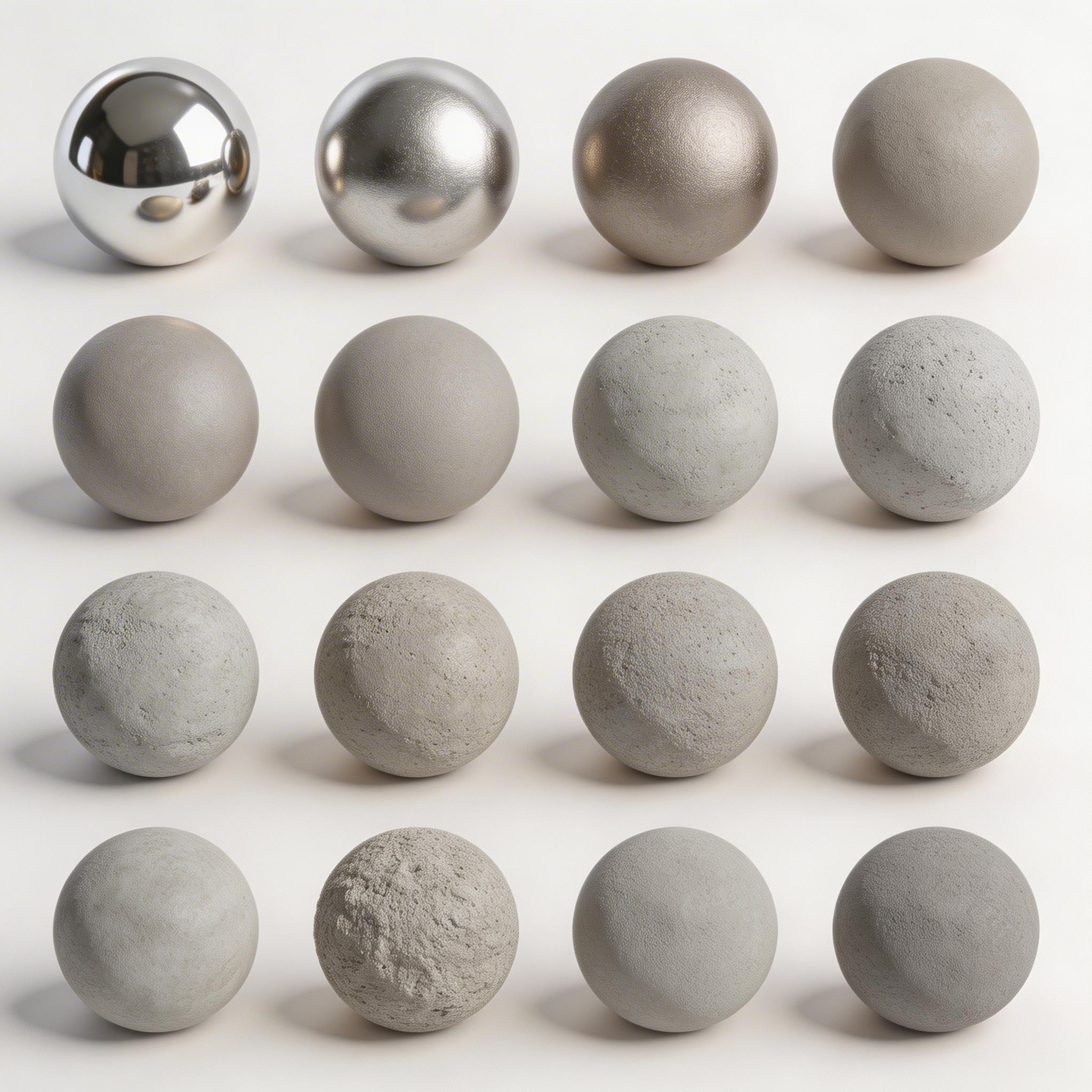 A Row Of 16 Spheres In A Grid Format 4 Spheres To A Row Uniform Studio Lighting Rendered With Rough Nawxx3l0g475re9blyp9 1