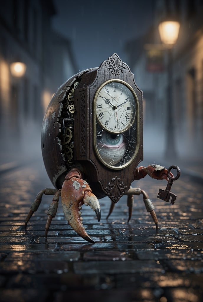 Small Creature That Is Part Hermit Crab Part Grandfather Clock Its Shell Replaced By A Ticking Woo Htoud0ar49qr2jjft6vl 1