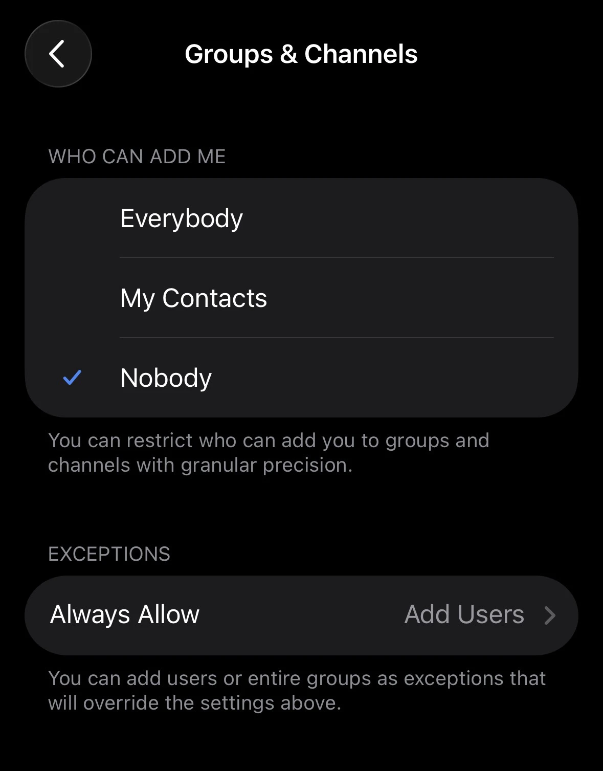 Who Can Add Me Nobody Who Can Add Me Nobody