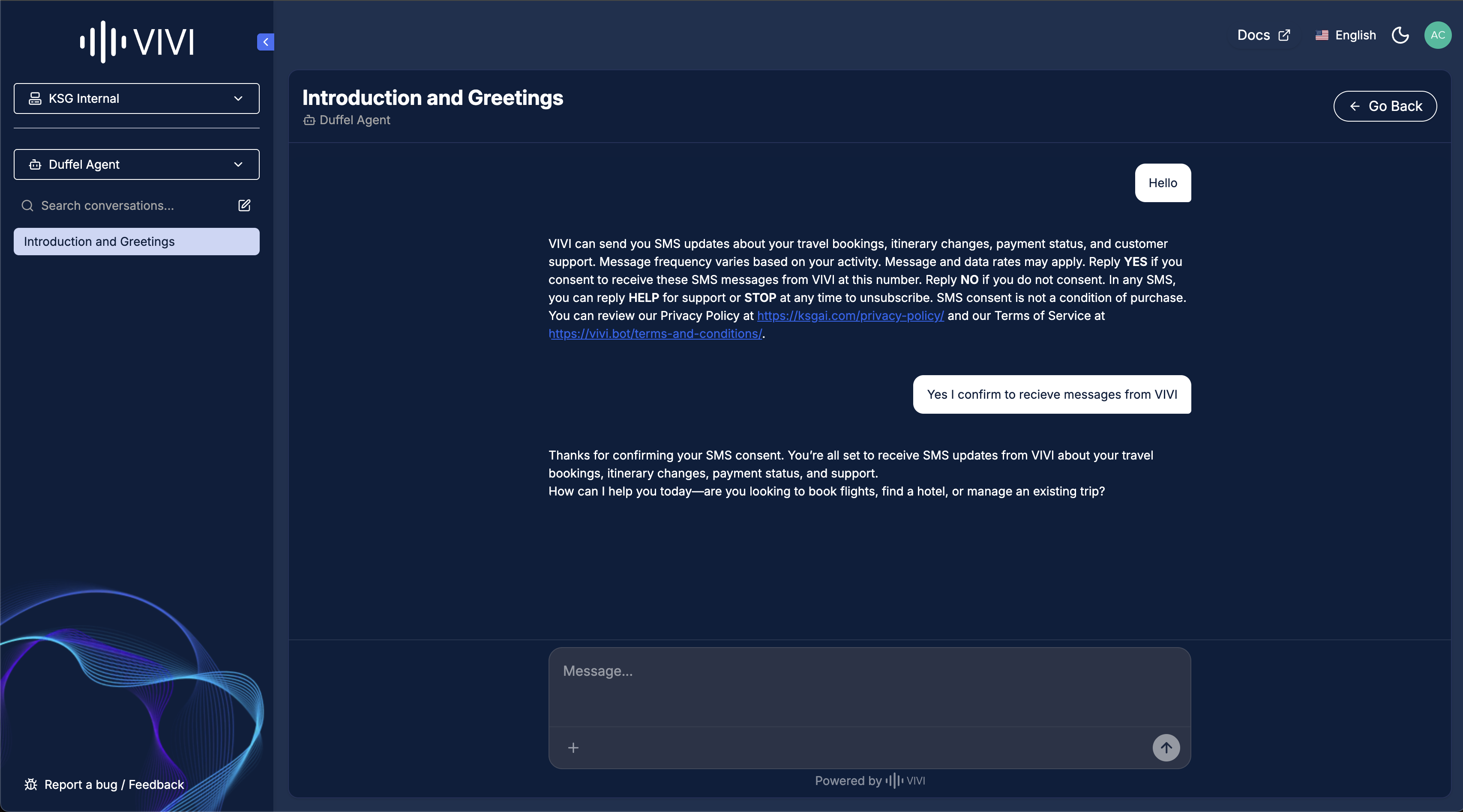 image showing workflow is user accepts opt-in