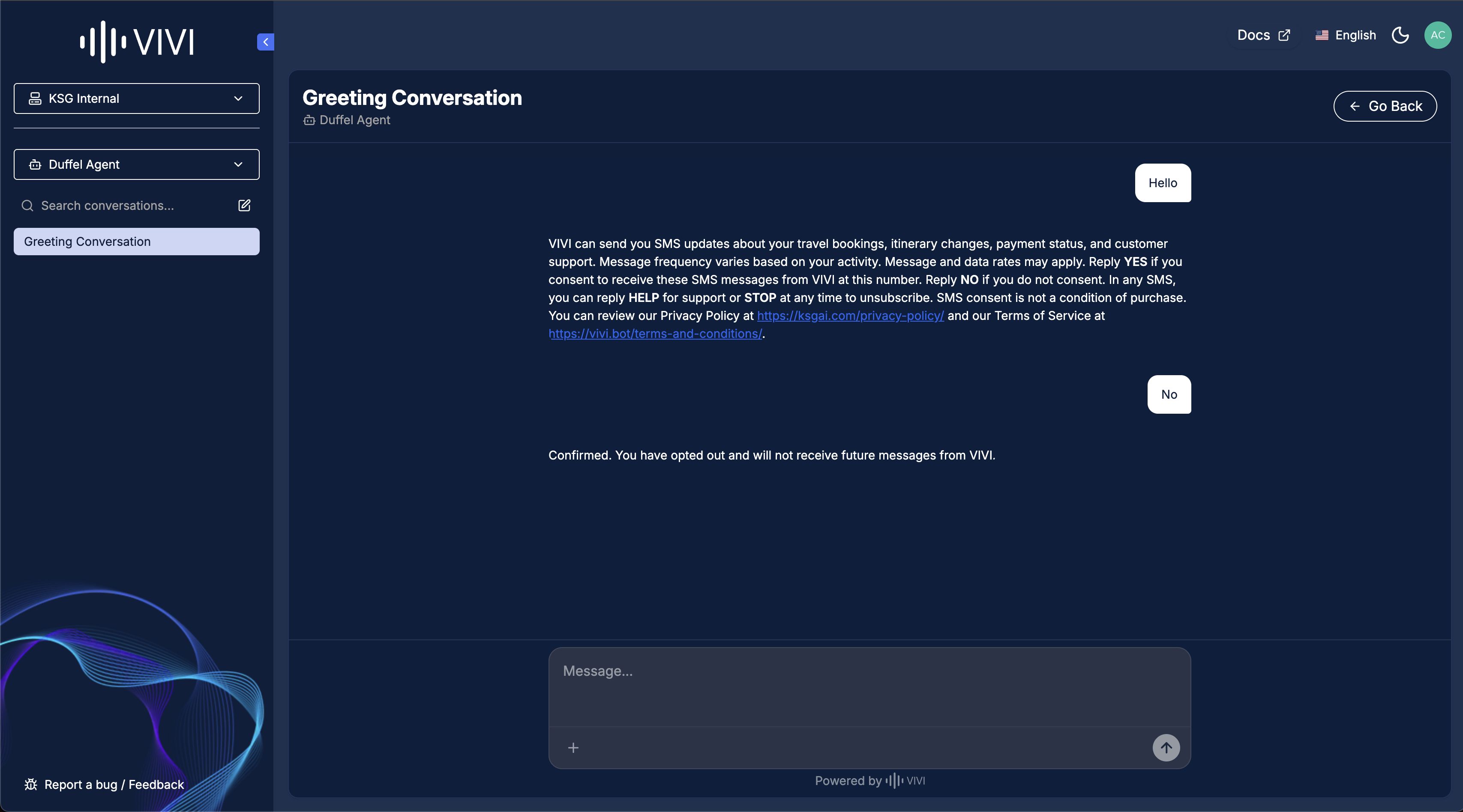 image showing workflow is user declines opt-in