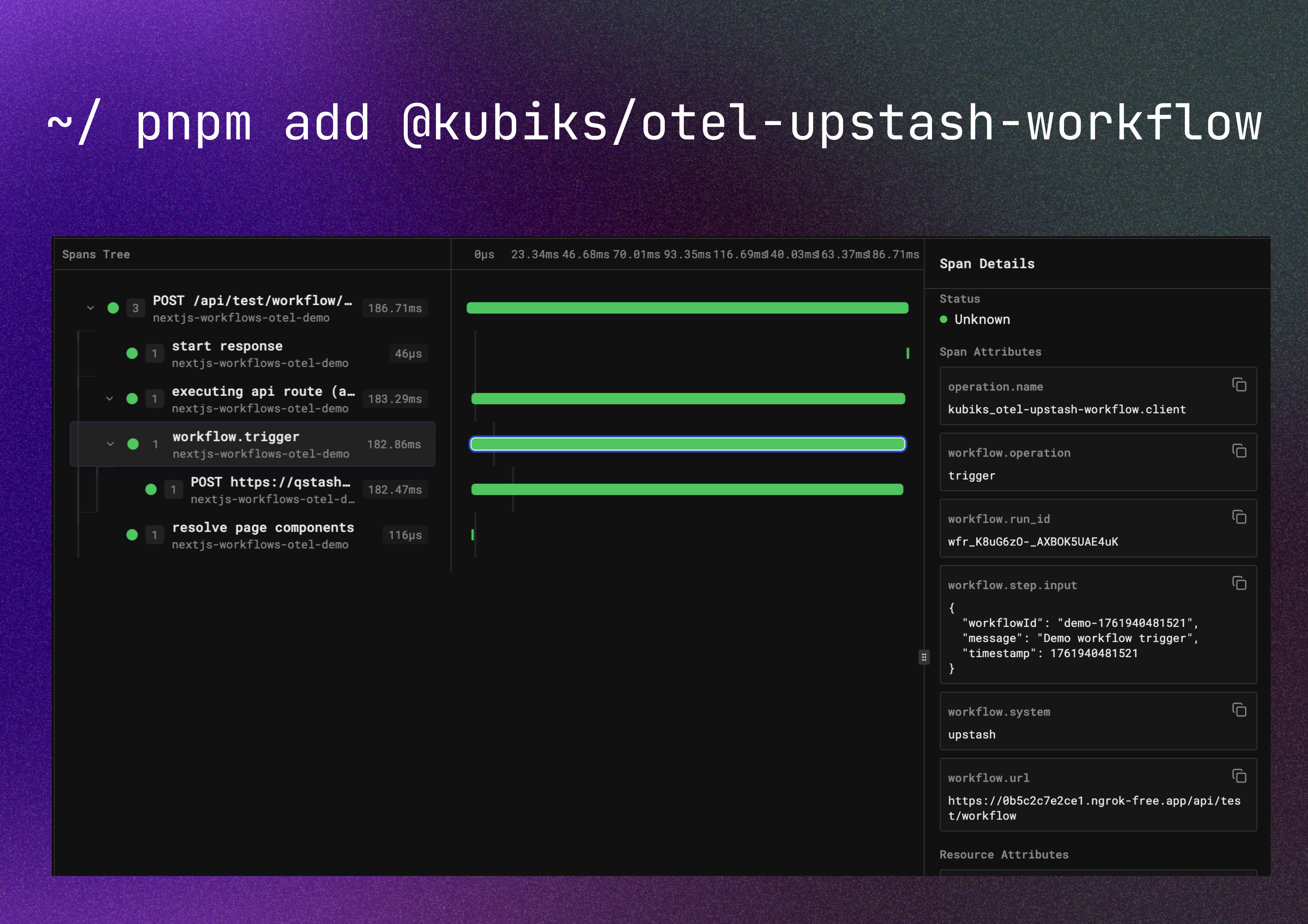 Upstash Workflow Trace Visualization
