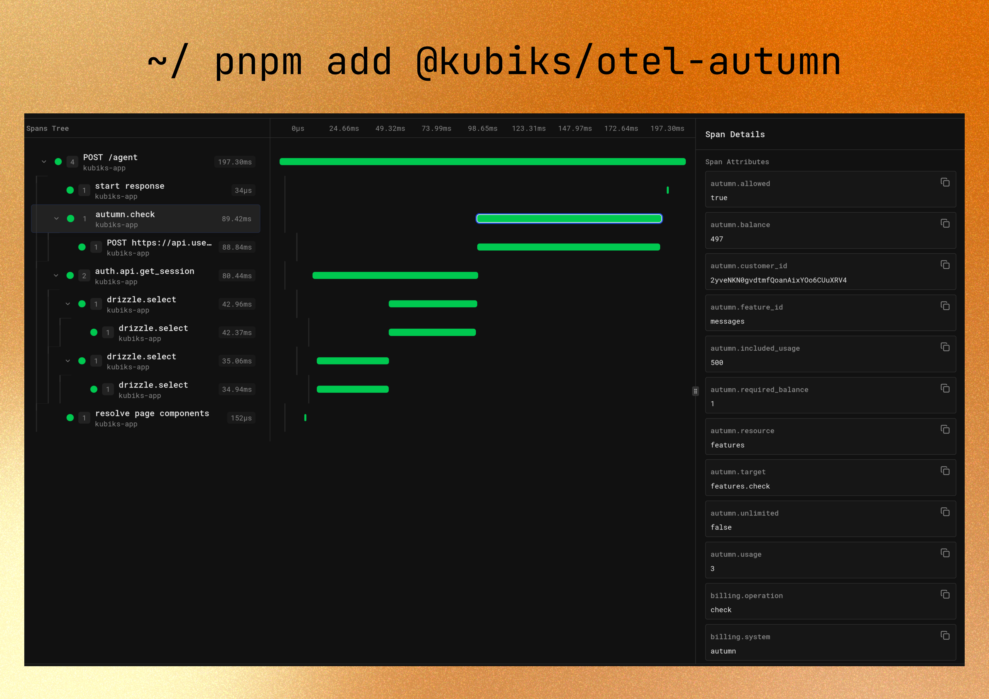 Autumn Trace Visualization