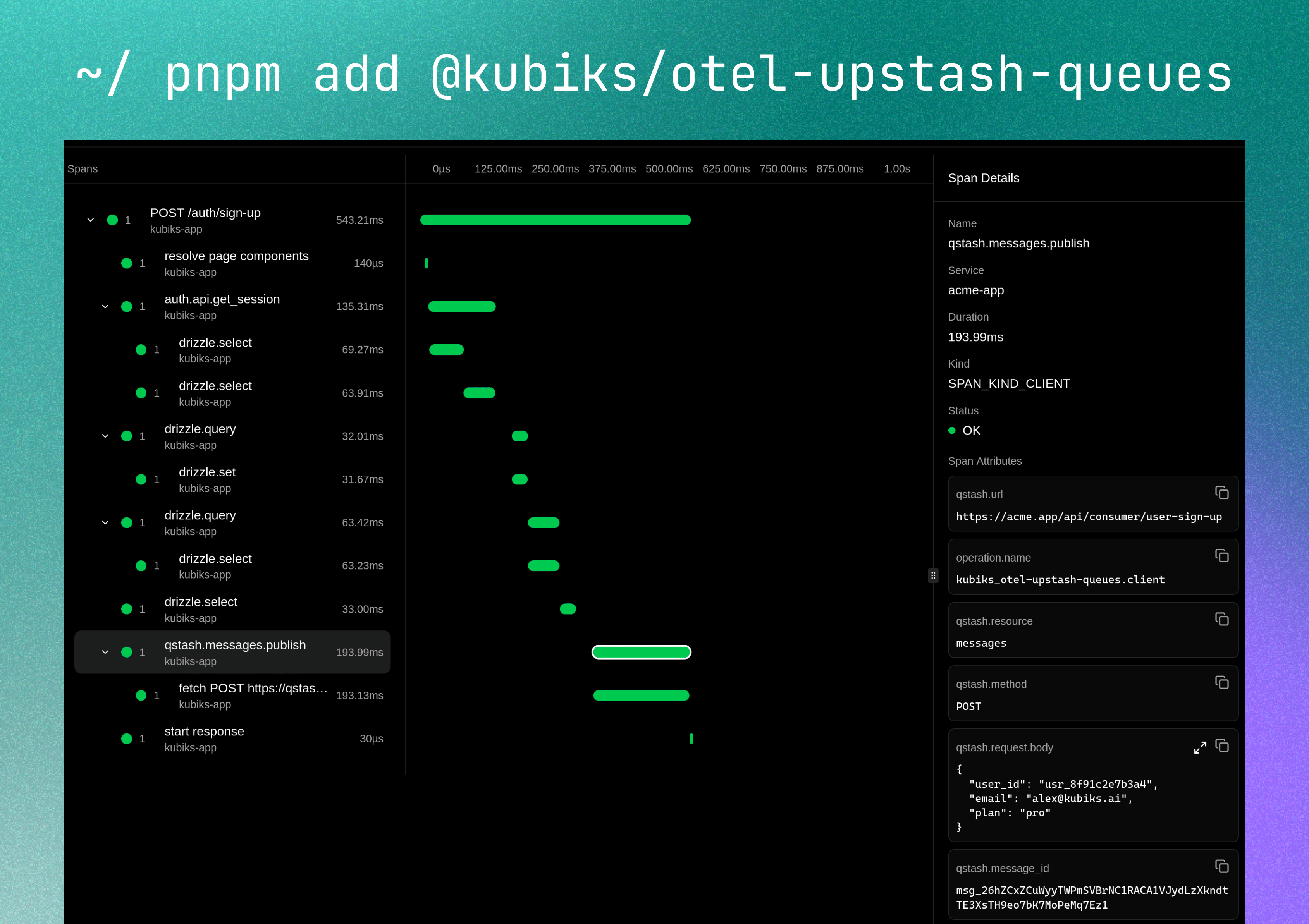 Upstash QStash Trace Visualization
