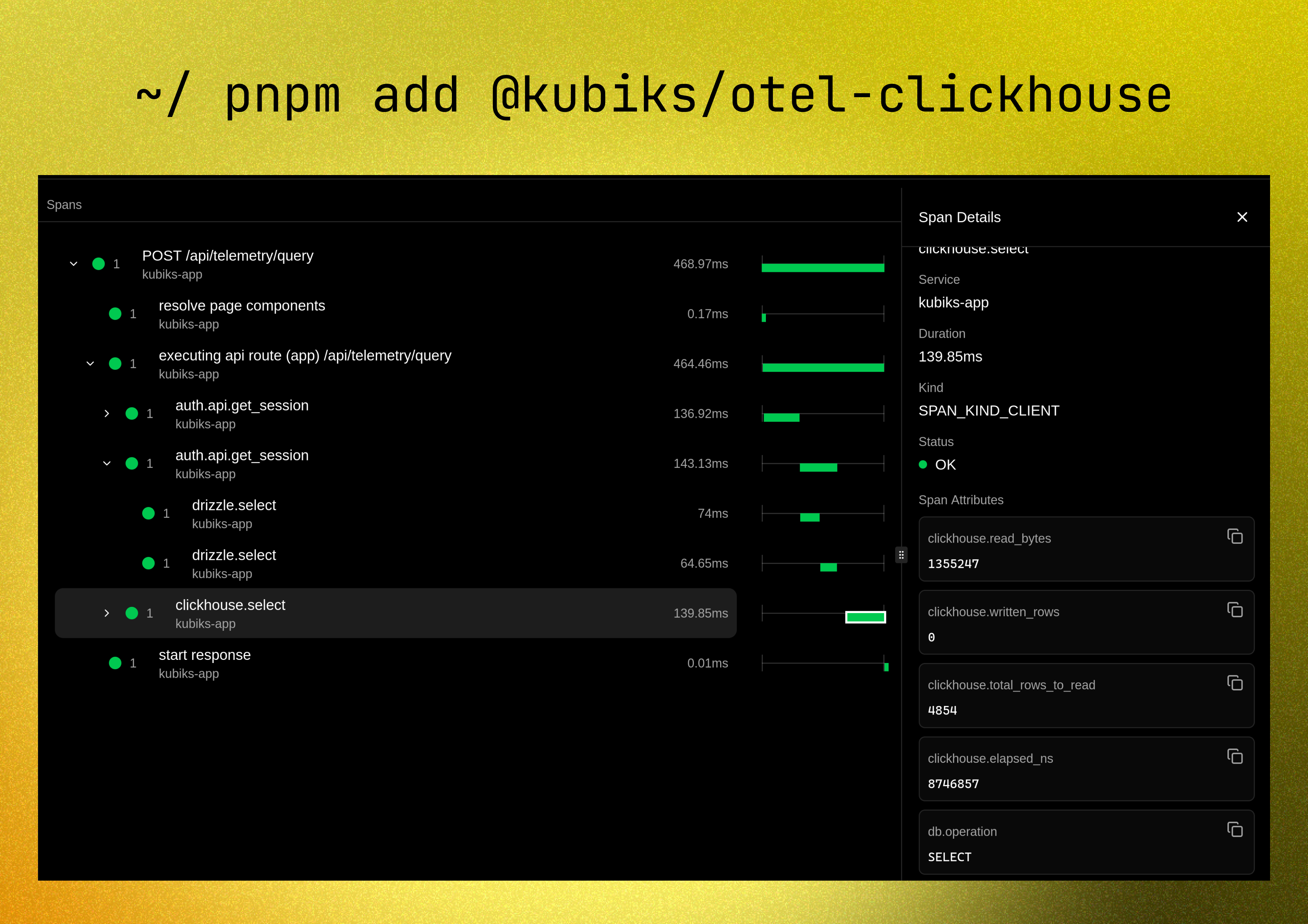 ClickHouse Trace Visualization