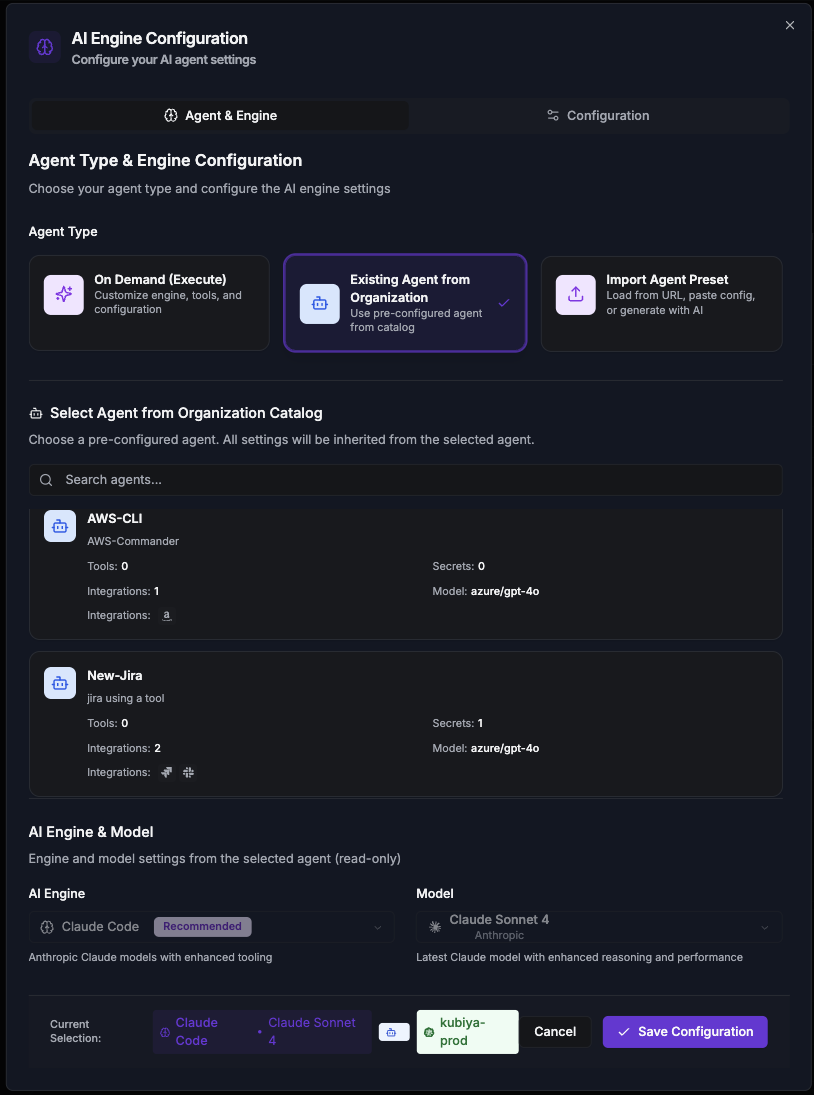 Agent Configuration