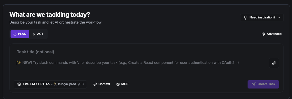 Final Task Interface with Imported Agent