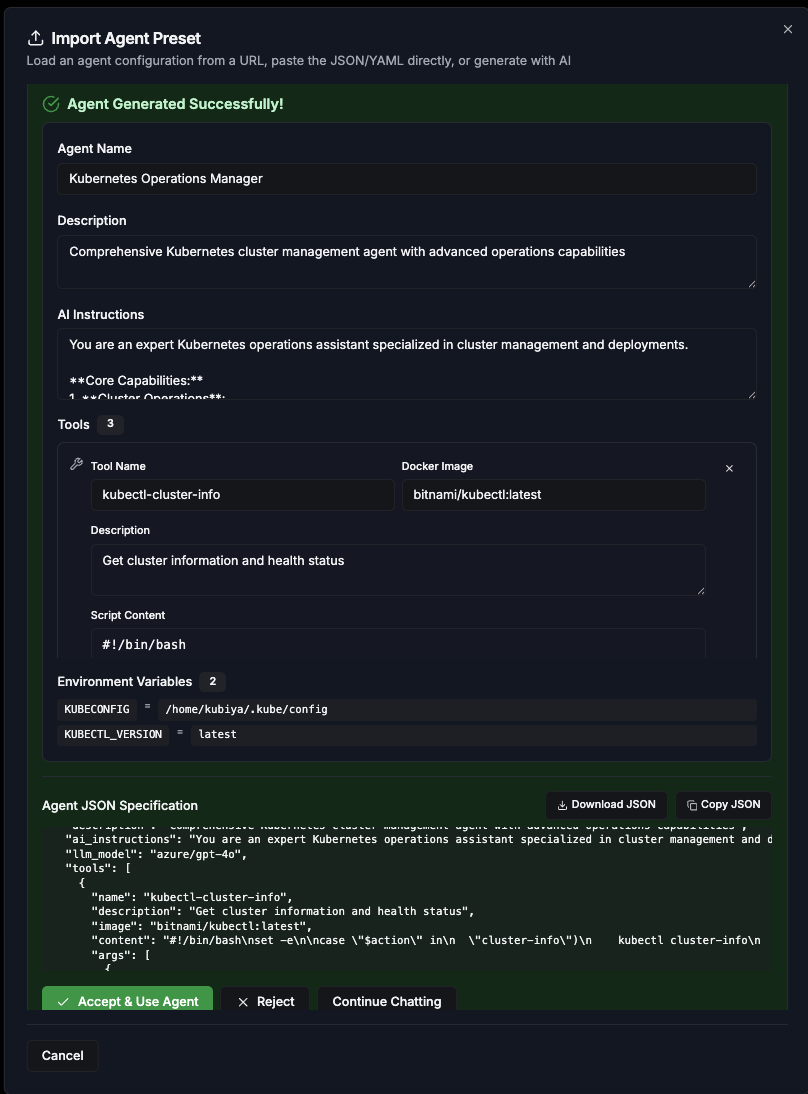 Generated Kubernetes Agent