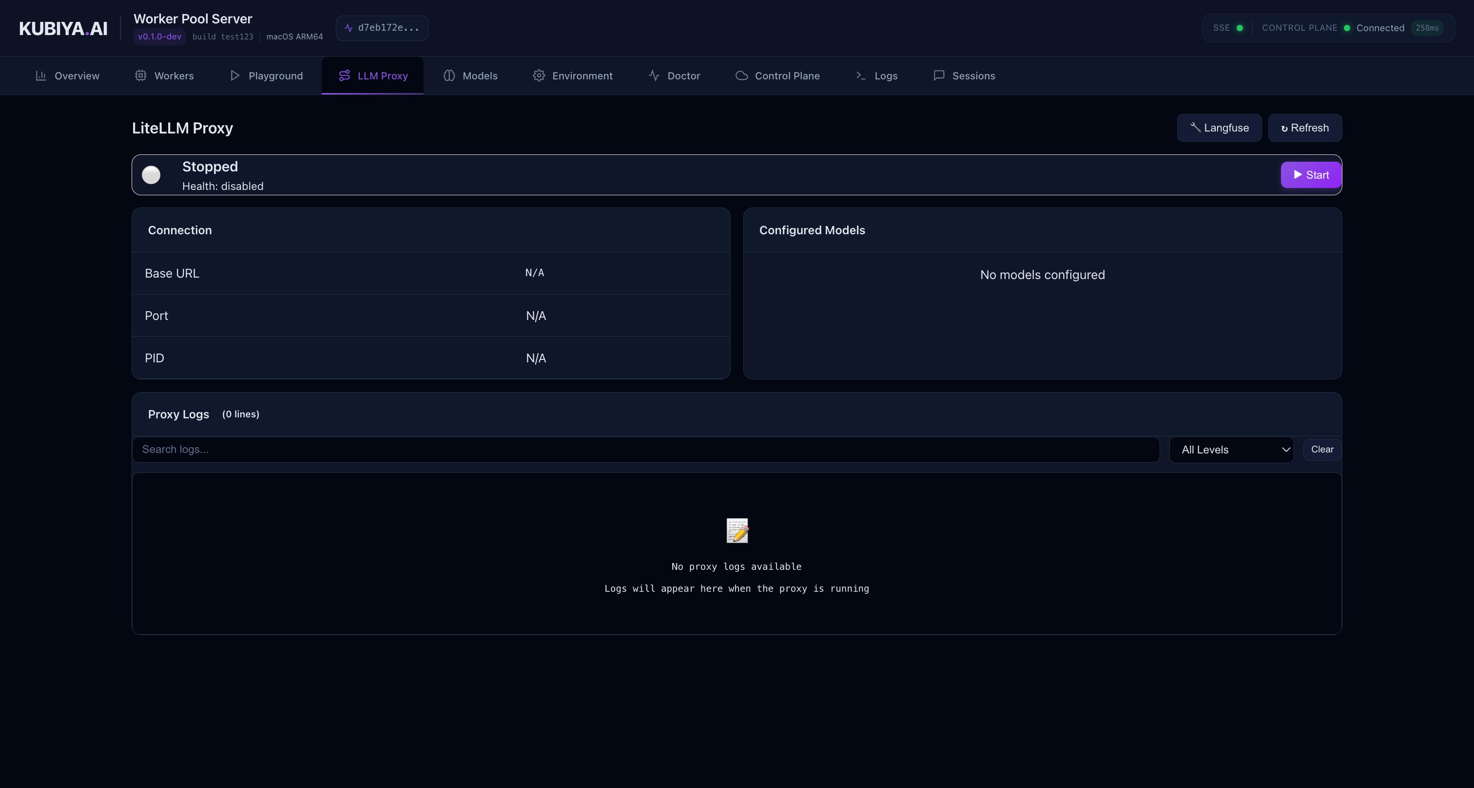LLM Proxy Control Panel