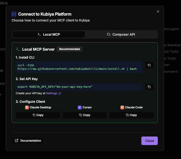 AI Model Selection Interface