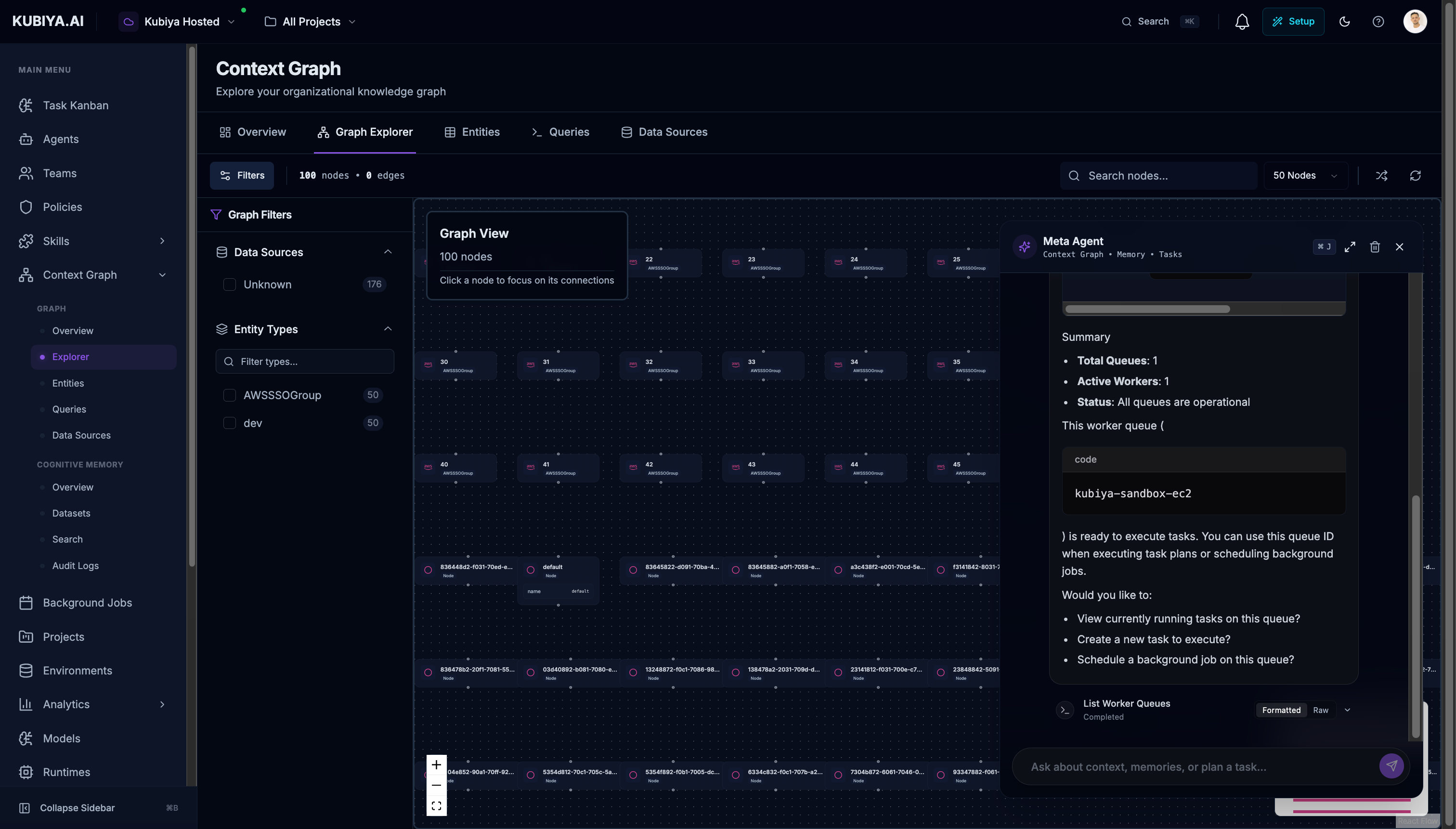Meta Agent Showing Worker Queues