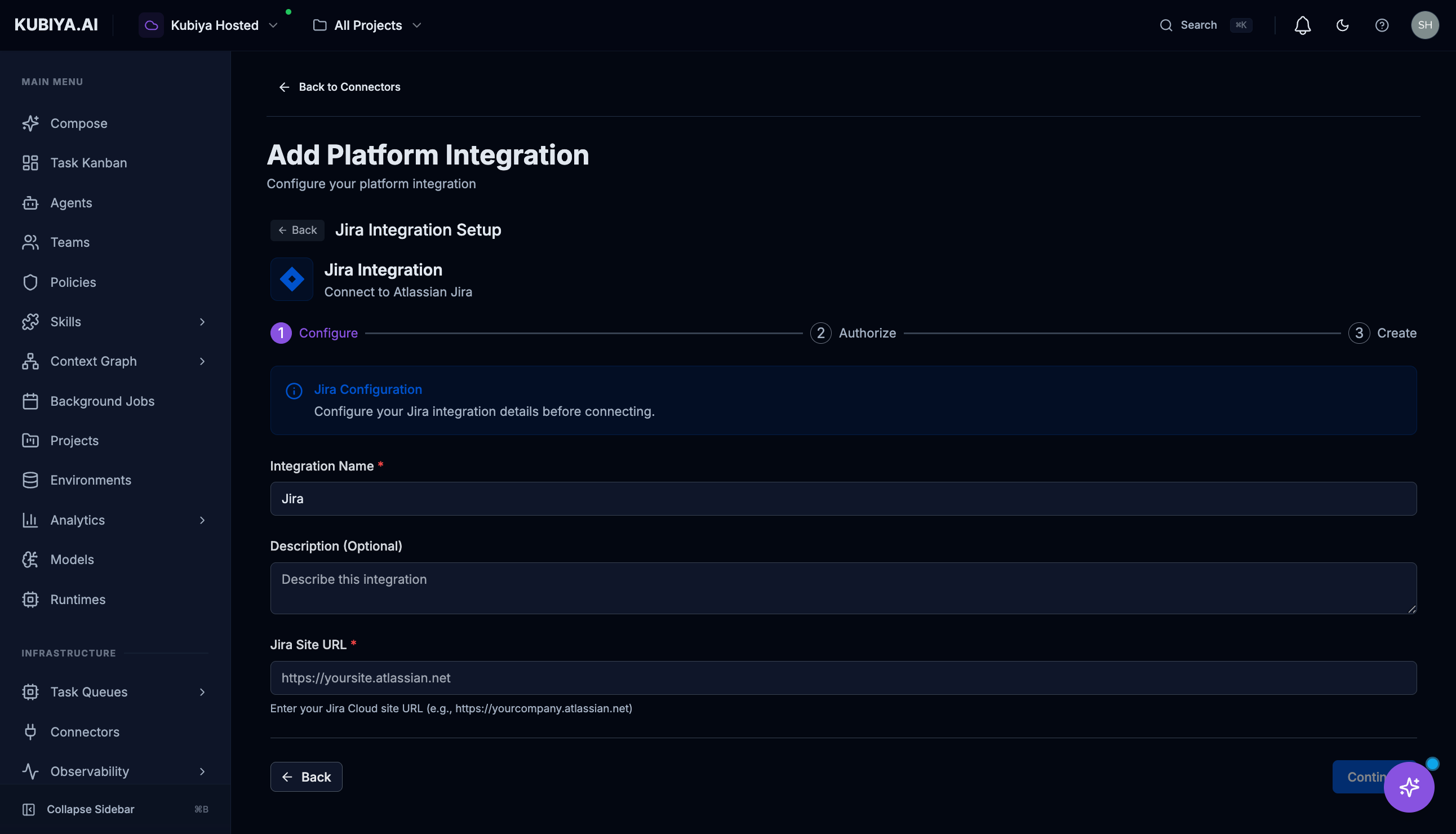 Jira Connector Setup