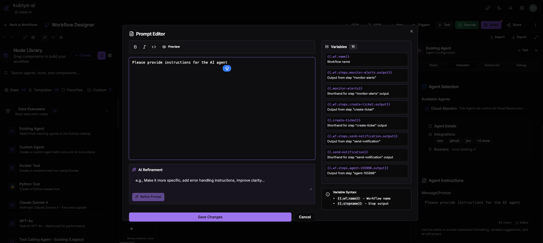 Workflow Template Selection
