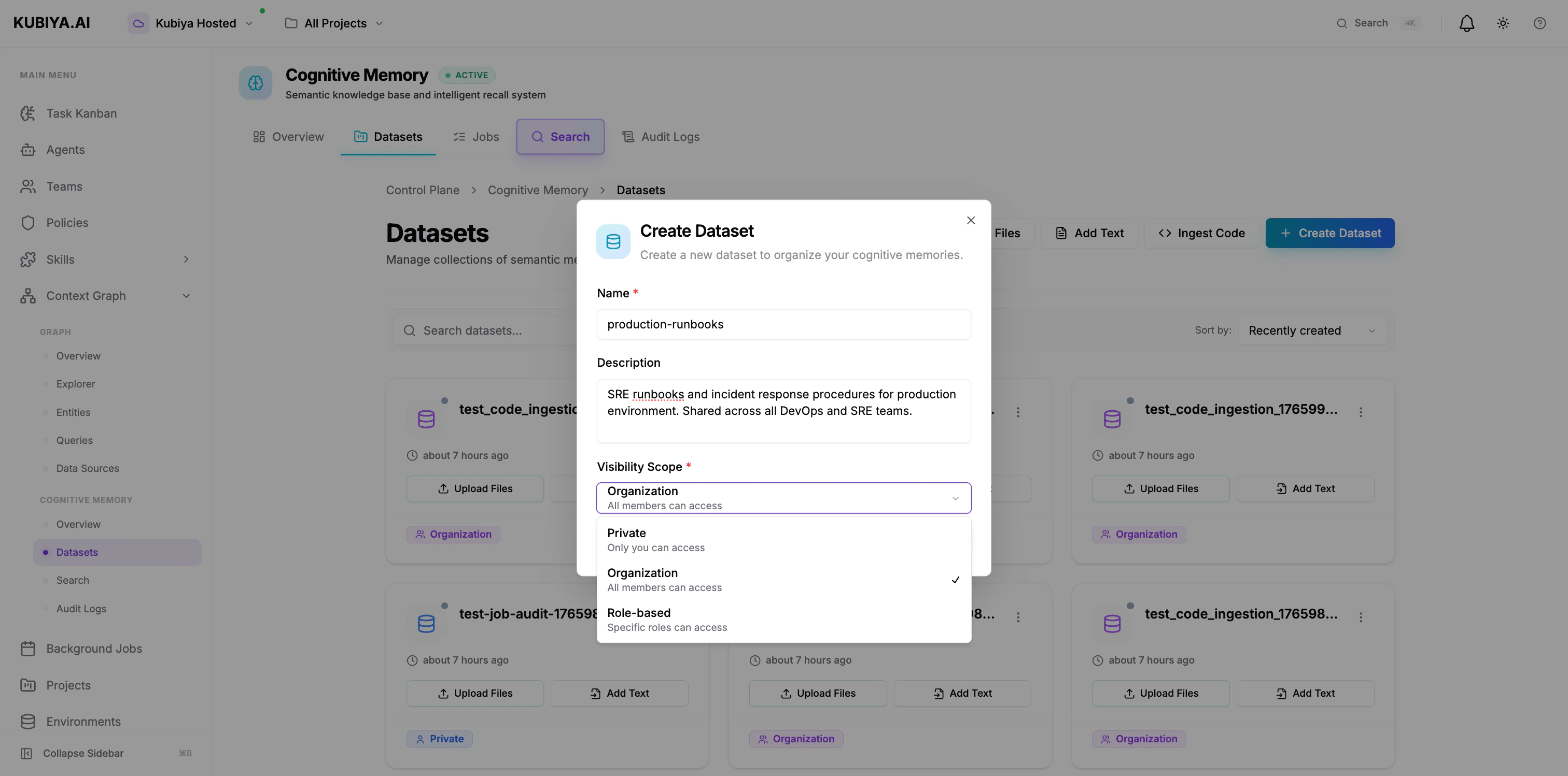 Create Dataset Modal