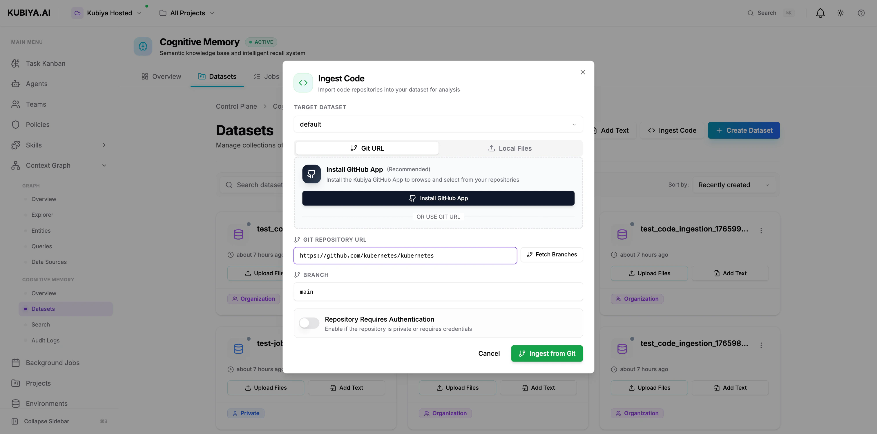 Ingest Code from Git
