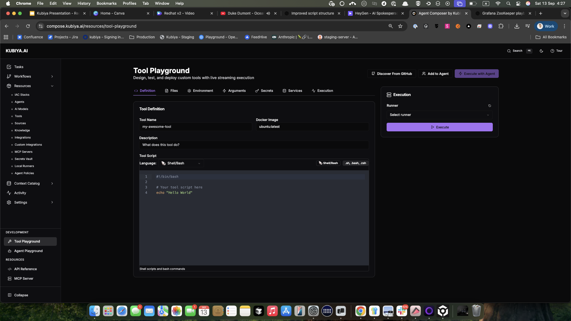 Tool Playground Interface