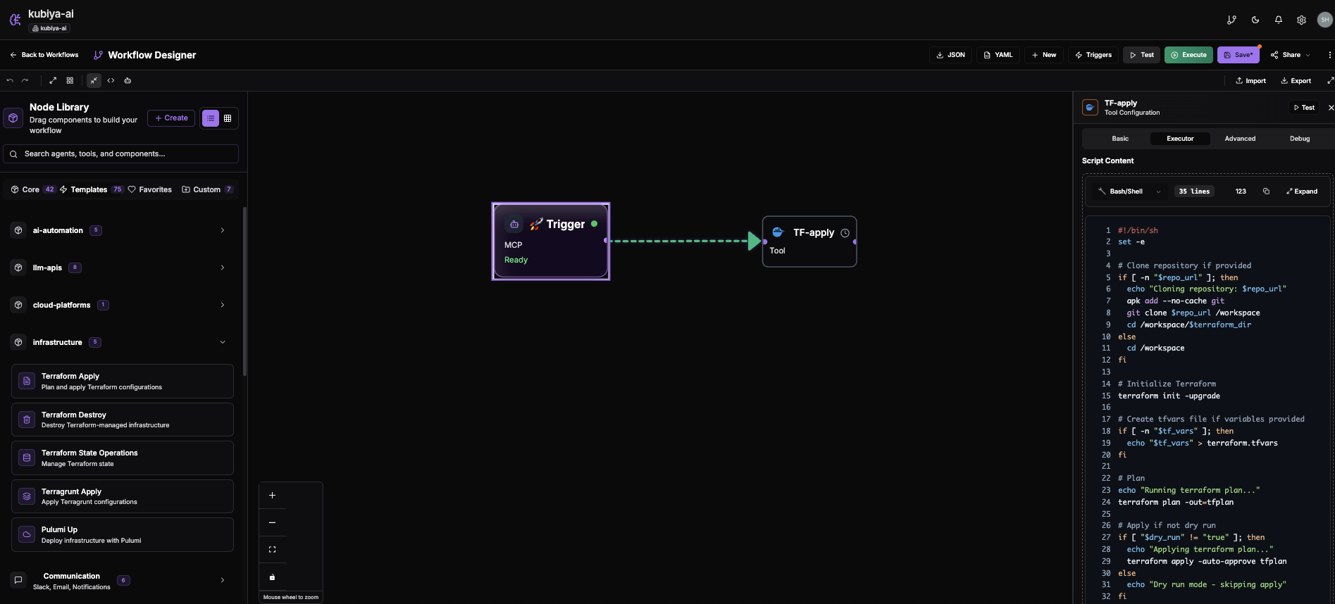Terraform Integration in Workflow Designer