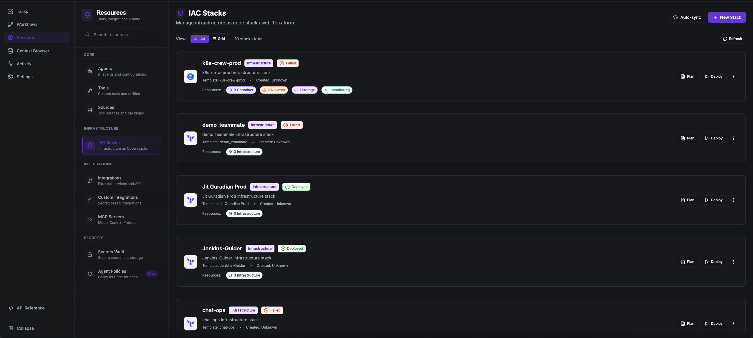 IAC Stacks Overview
