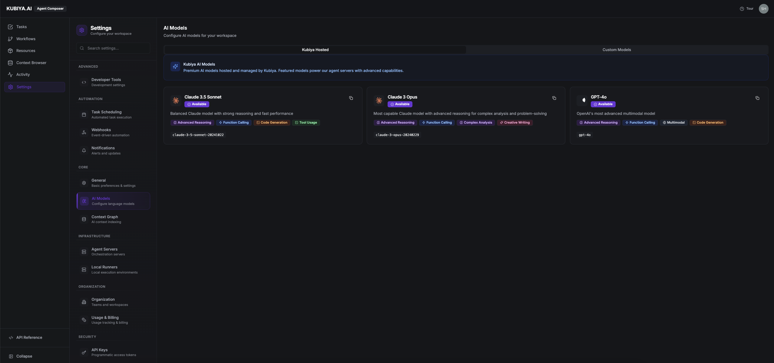 AI Models Configuration