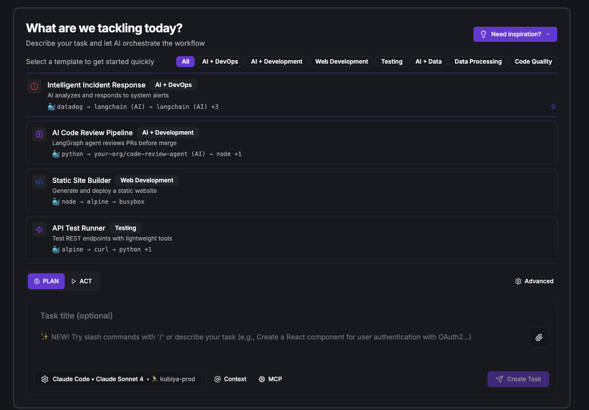 Task Creation Interface