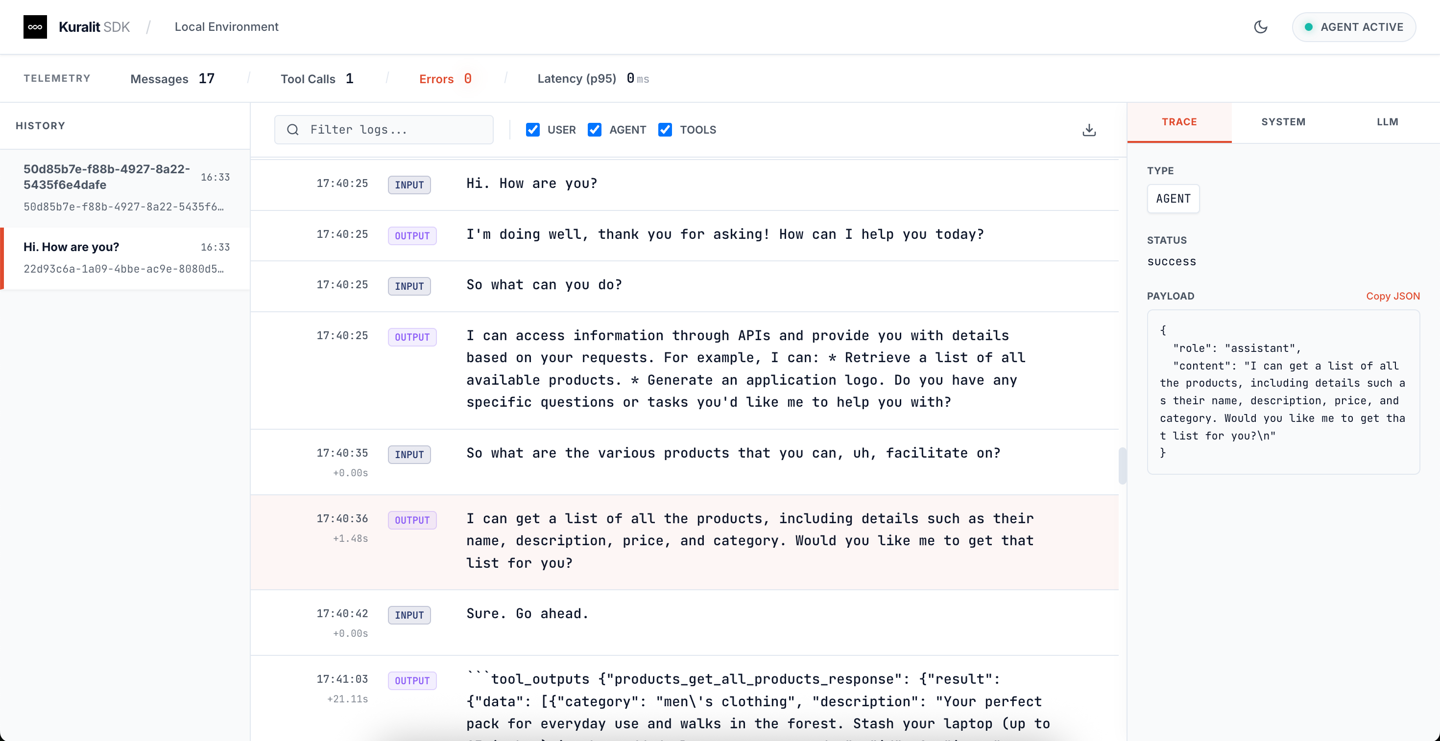 Kuralit Dashboard Interface