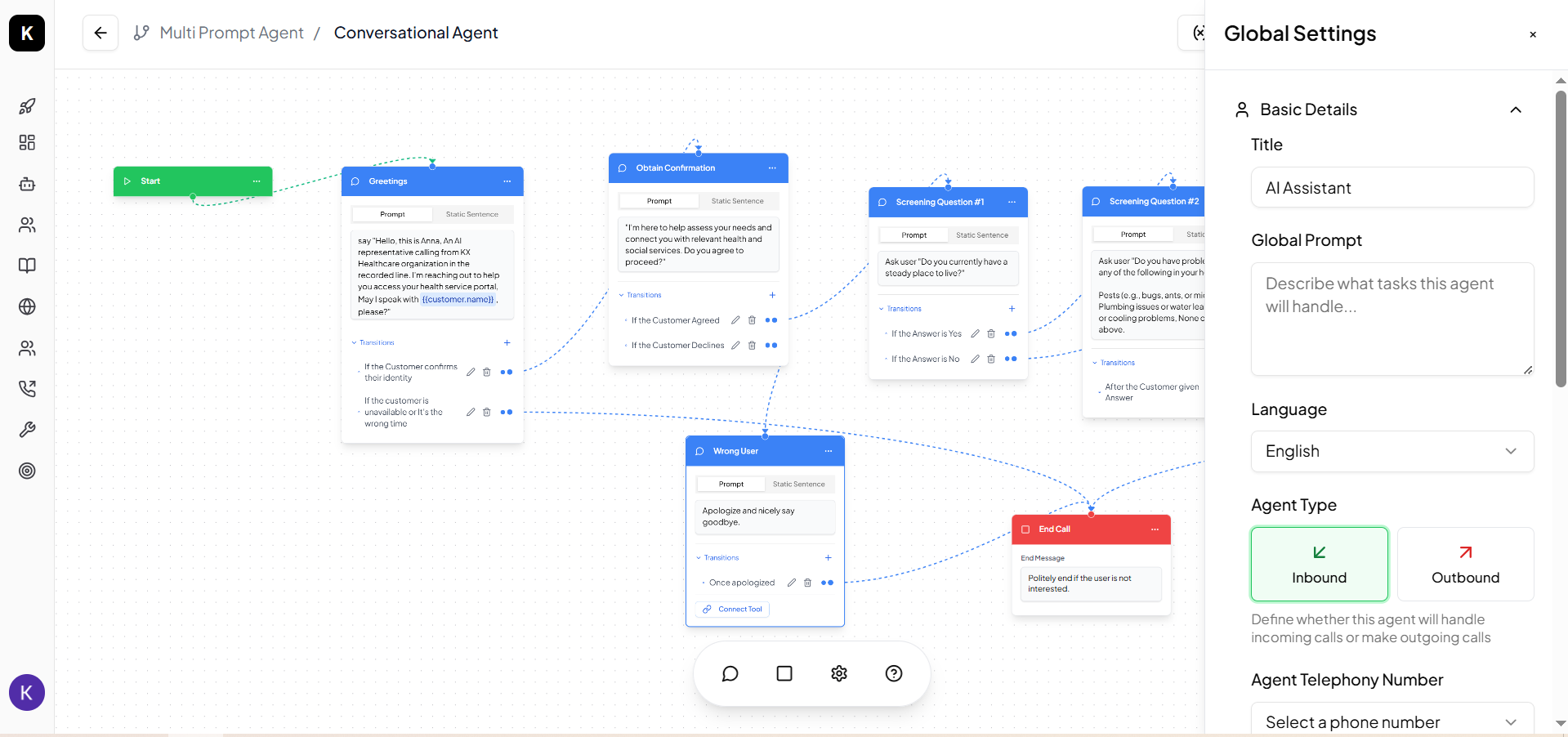 Conversational Flow Configuration
