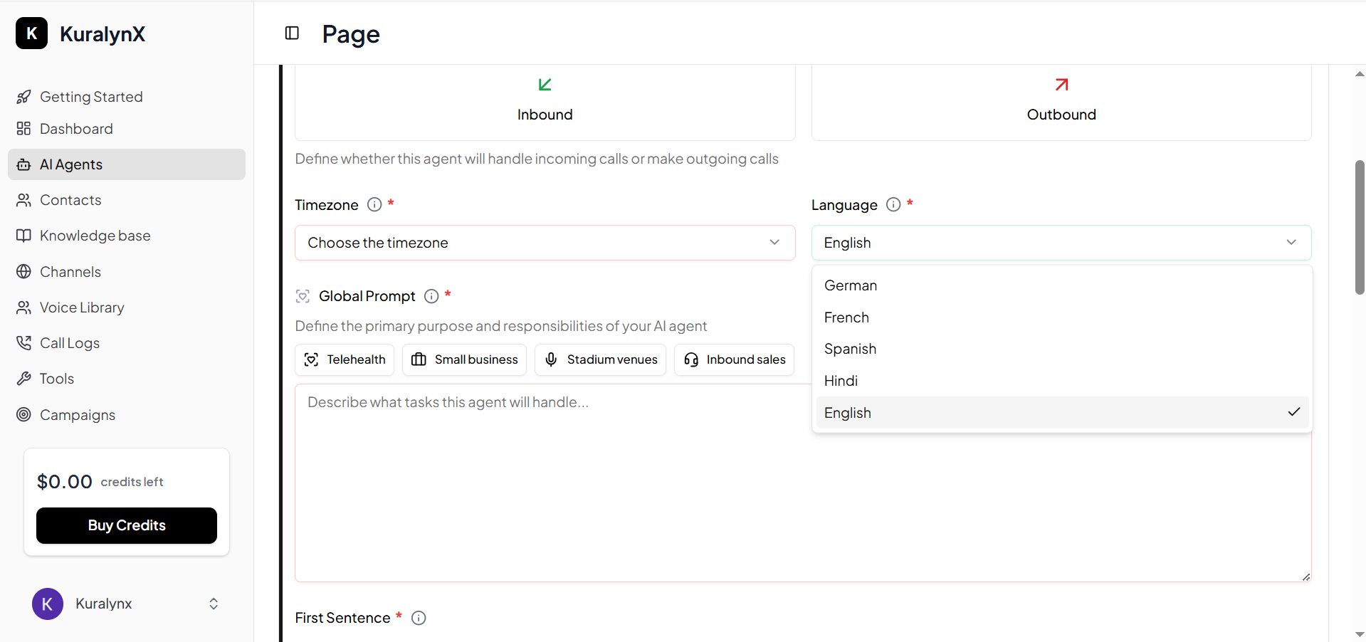 New Languages Support Interface