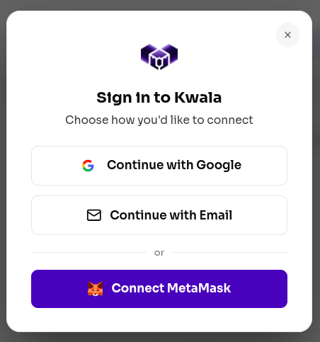 Login Pop-up