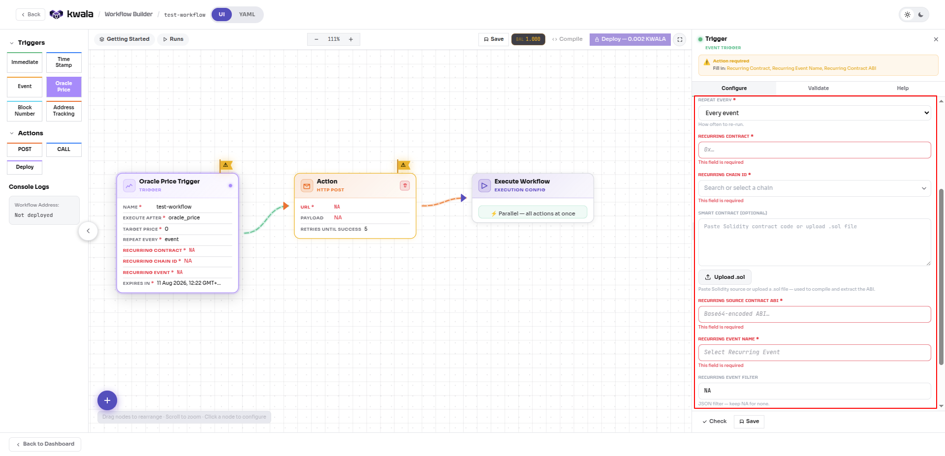 Recurring source configuration for event-based repeat