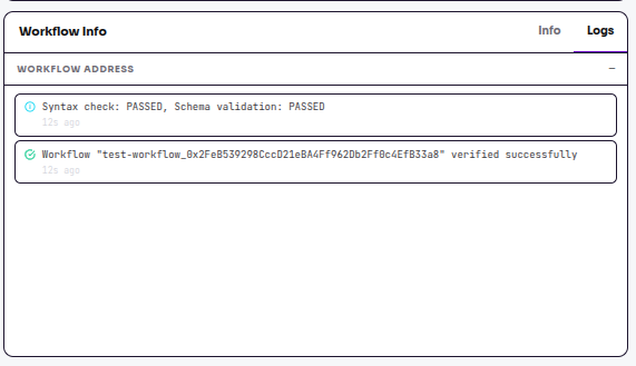 Console logs tab