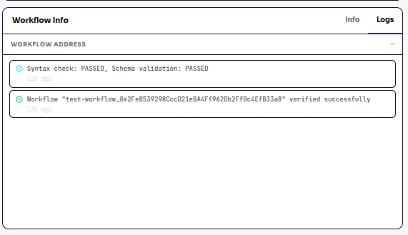 Console logs tab