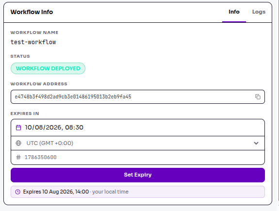 Workflow details pane