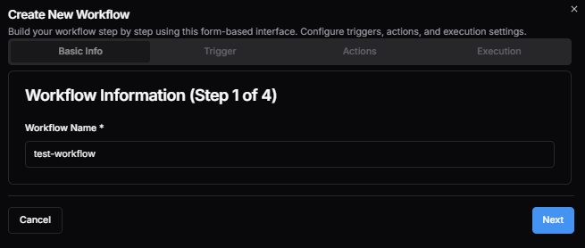 Kwala workflow builder interface