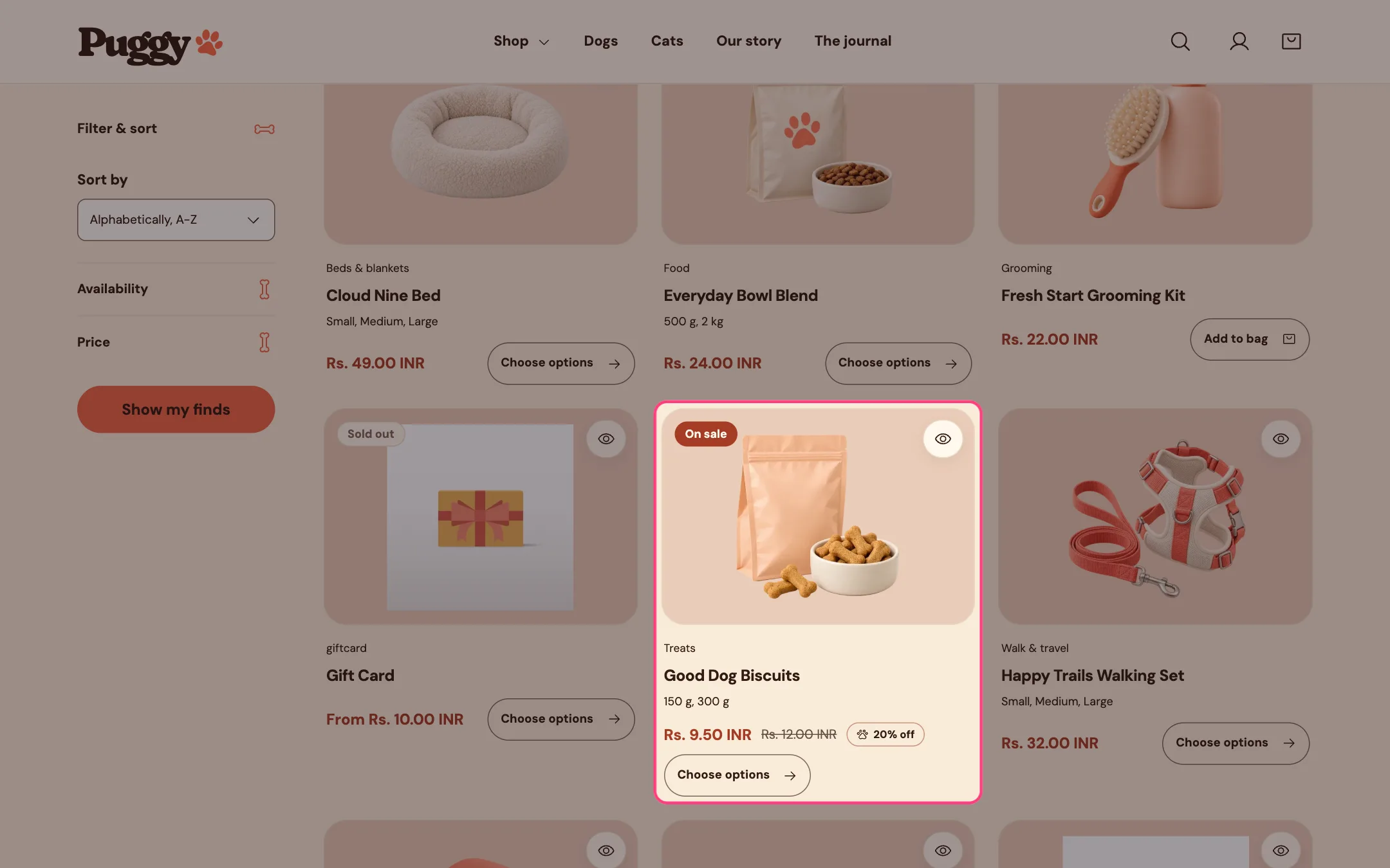 A sale badge on a product card