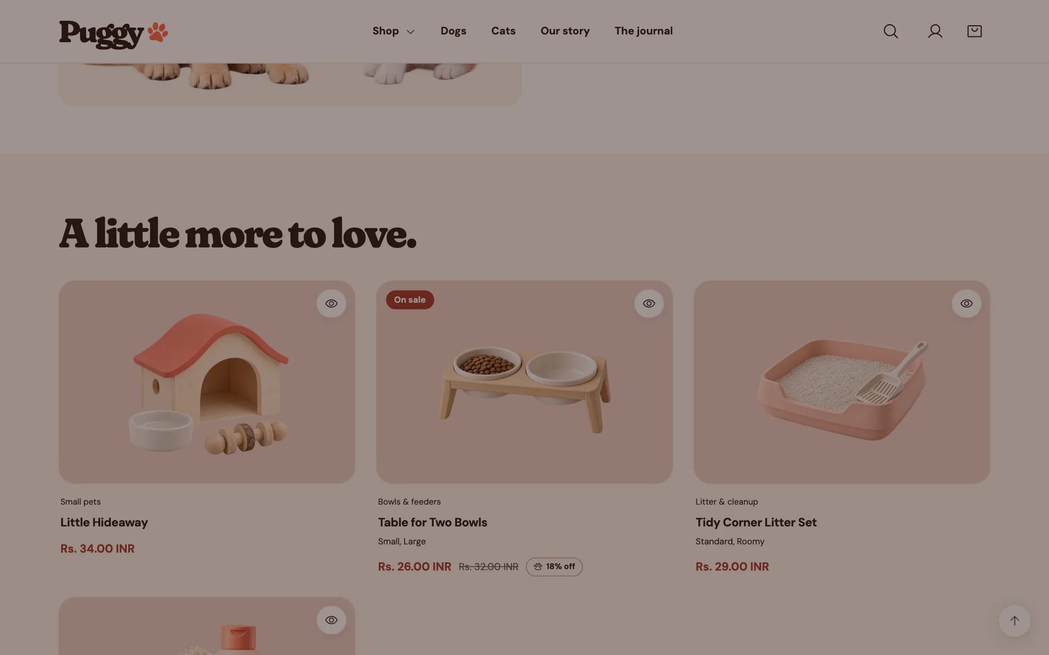 Product recommendations on the storefront