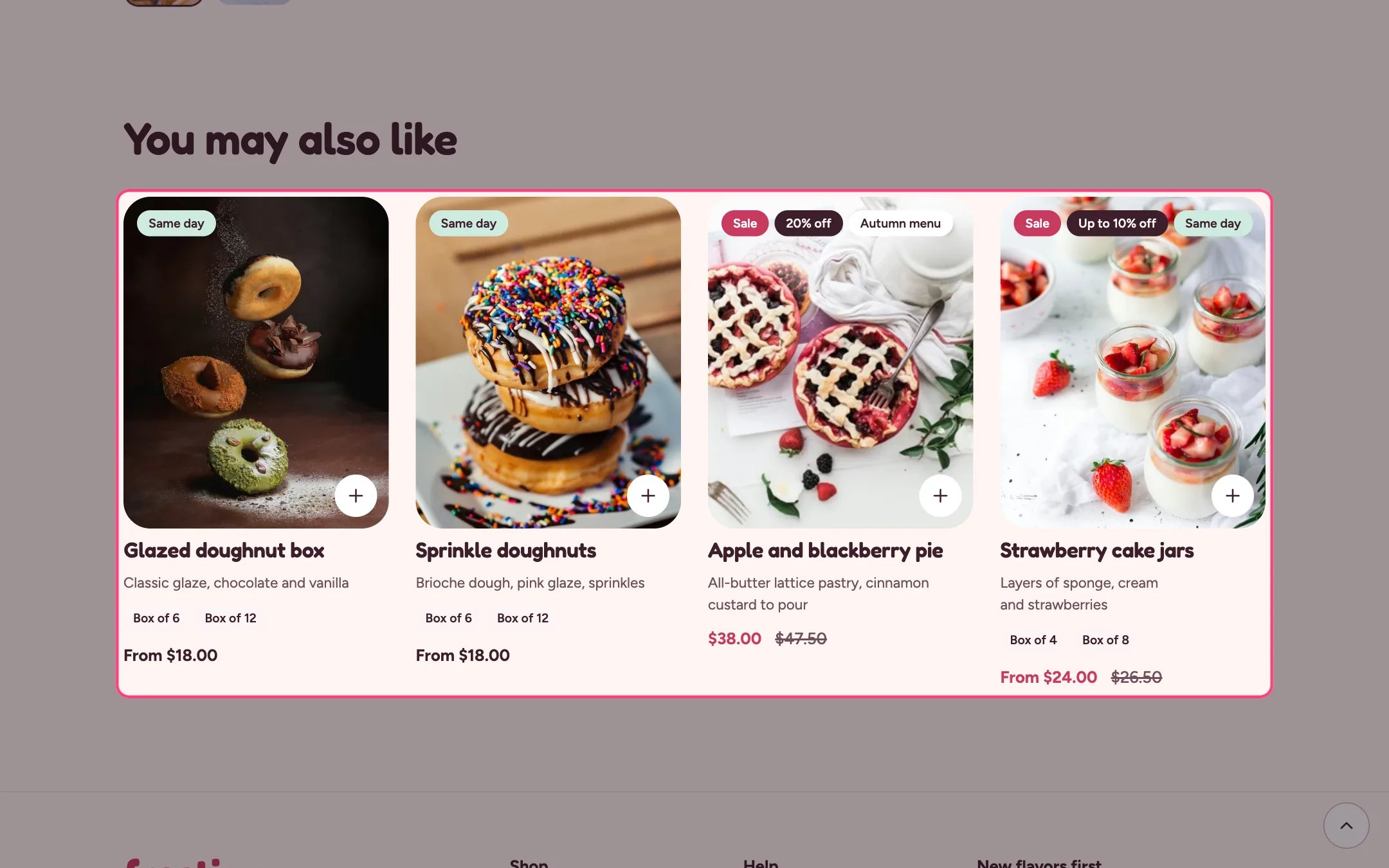 Product recommendations on the storefront