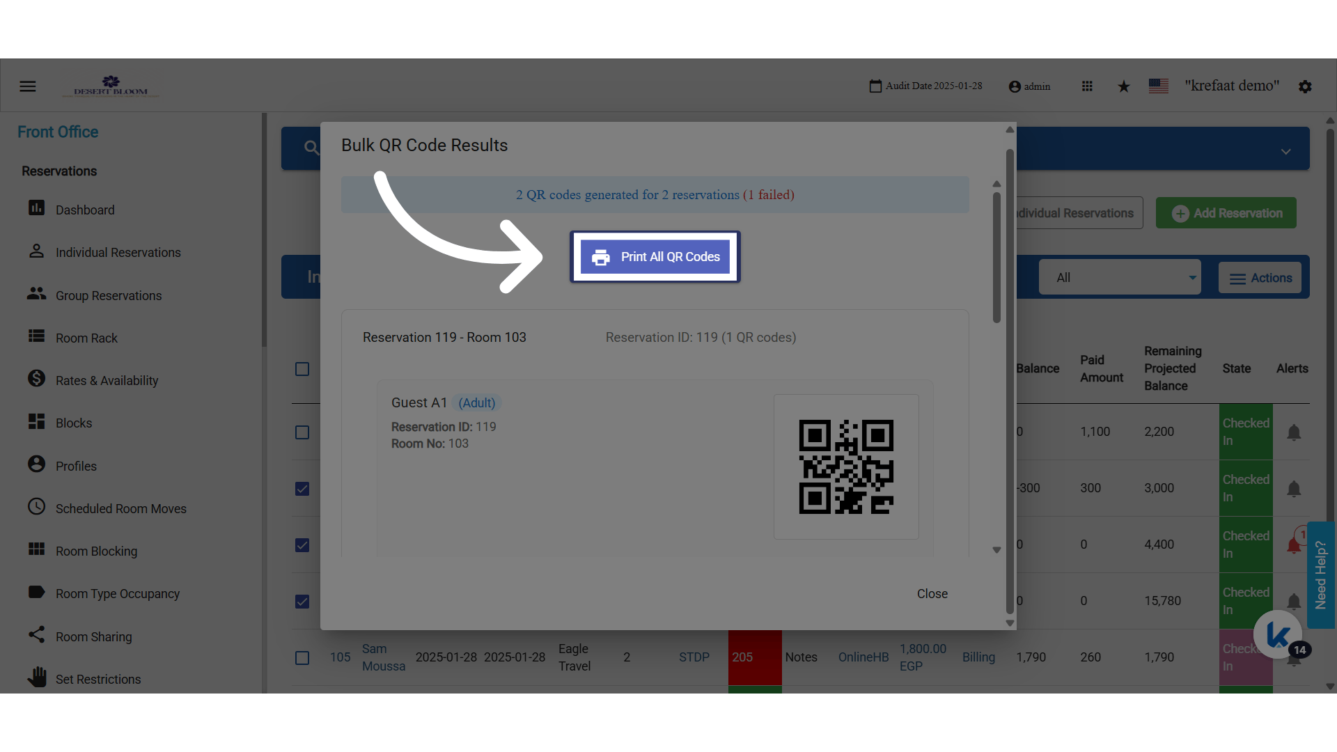 Print All QR Codes