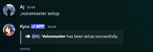 Voicemaster Setup