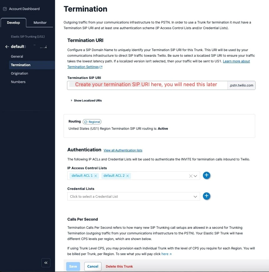 Setup Termination