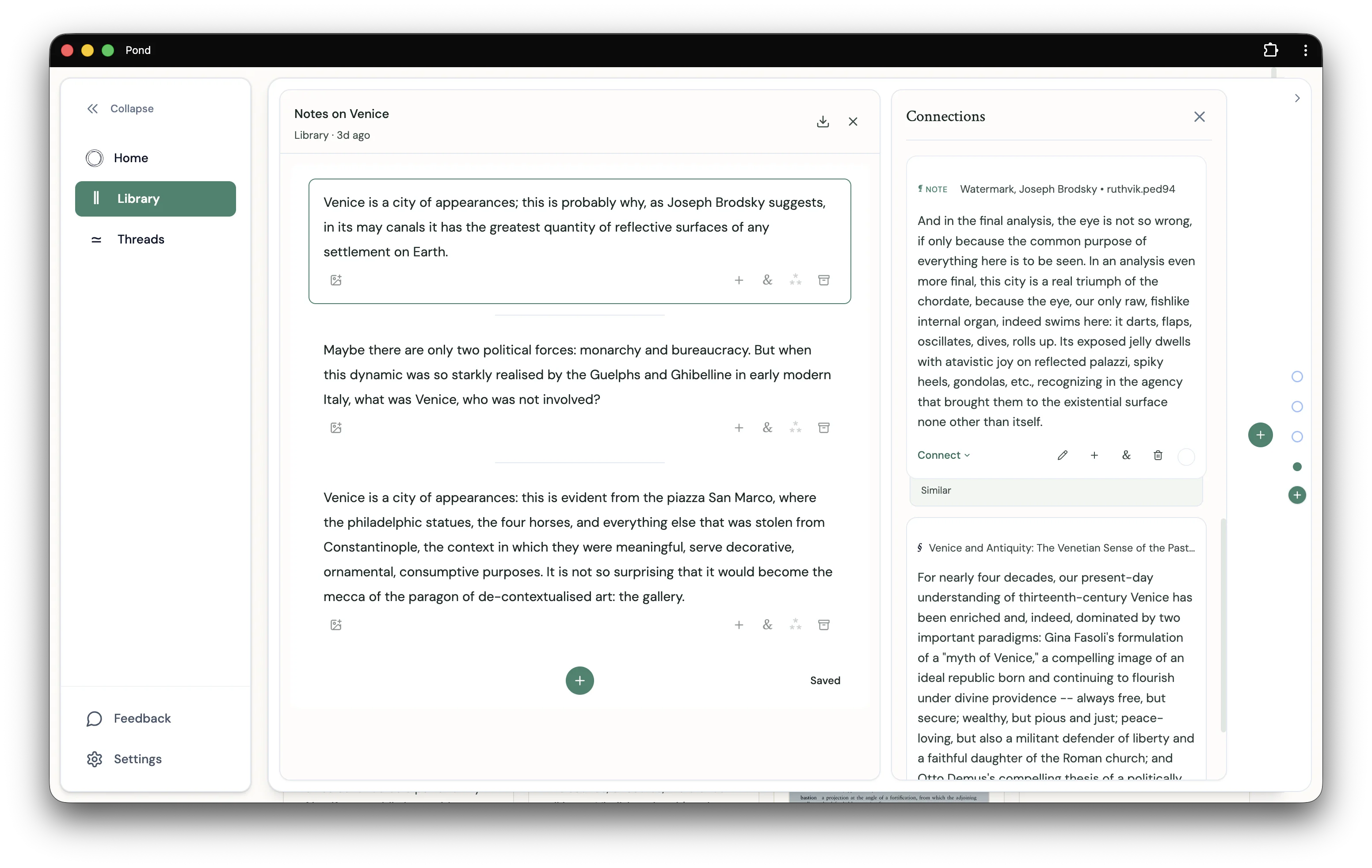The @-mention picker, scoped to the Thread's contents