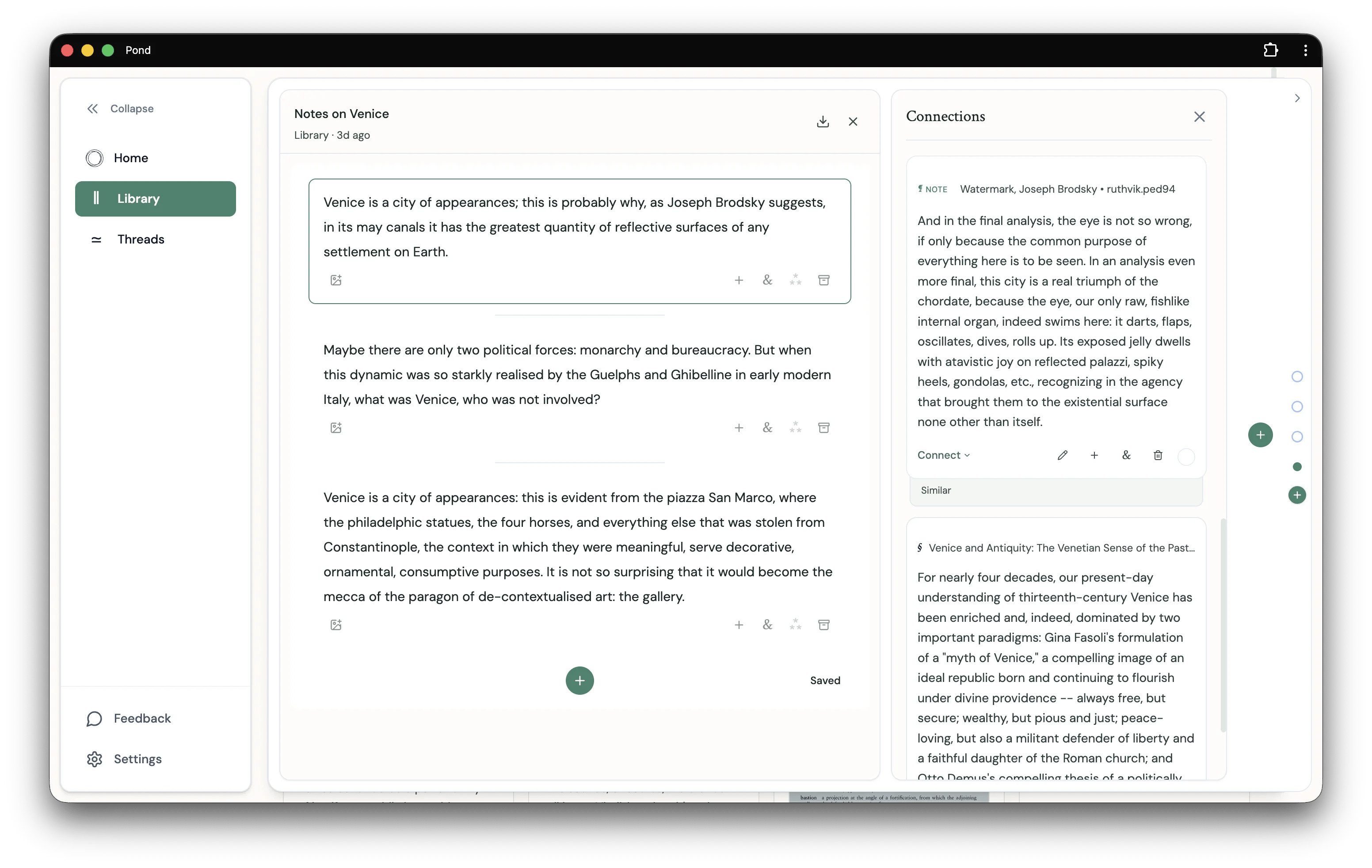 The @-mention picker, scoped to the Thread's contents